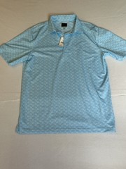 Greg Norman Collection Golf Polo Shirt Men’s Medium Palm Tree Blue Performance N