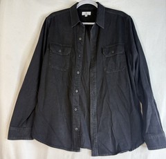 AG Adriano Goldschmied Men’s Benning Utility Black Denim Men’s Medium Shirt.