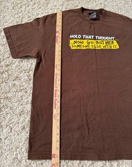 Y2K Top Heavy Funny Graphic T-Shirt Brown Men’s XL