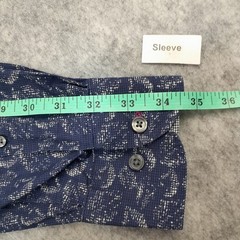 Charles Tyrwhitt Shirt Mens Large Blue Floral Leaf Casual Cotton Classic Fit But