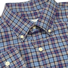 Peter Millar Mens Long Sleeve Plaid Button Down Shirt L 95 Cotton 5 Spandex