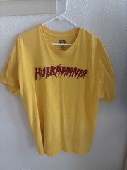 Hulk Hogan Hulkamania T-Shirt Men’s XL WWE Authentic-Yellow & Red