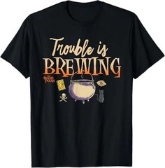 Disney Hocus Pocus Cauldron Trouble Is Brewing T-Shirt Black