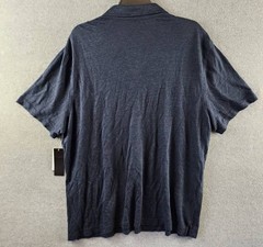The Men’s Store at Bloomingdale’s Johnny Collar Linen Polo Shirt L True Navy