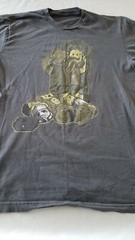 Mens Fuzzy Ink Lego Head Figure Gray T Shirt Size Medium