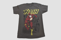 The Flash Mens DC Comics Speedster Running Graphic Charcoal Shirt NWT XL