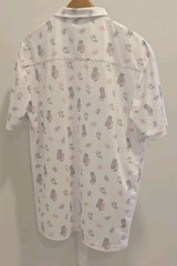 Flomotion Polo Shirt Mens Tiki Time Print Golf Casual Short Sleeve Sz Medium