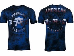 AMERICAN FIGHTER Men’s T-Shirt SILVER LAKE Athletic Multicolor Biker MMA S-5XL