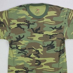 Rothco Woodland Camo Shirt Men’s Large Outdoors Hunting Woodlands Lightweight