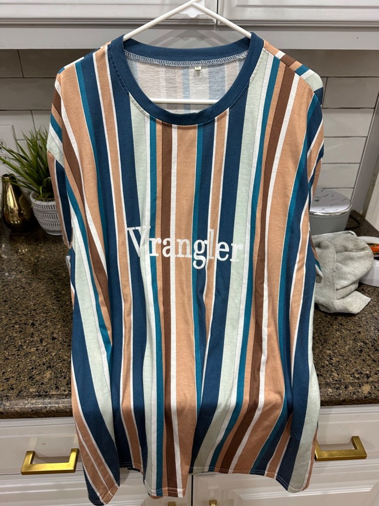 Vtg wrangler striped tee 2xl