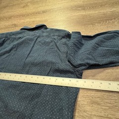 Express Shirt Mens Large Blue 100% Cotton Pearl Snap Denim Western Micro Print L