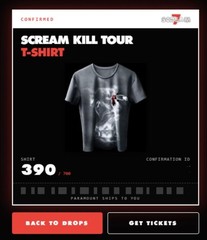 AUTHENTIC Scream 7 30th Anniversary Giveaway Kill Tour T-Shirt Size XL #390/700