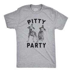 Mens Pitty Party T Shirt Cute Pitbull Dog Tee Gift for Pet Owner