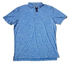 Johnnie-O Mens LARGE L Featherweight Performance Polo – Huronn Palisades Blue