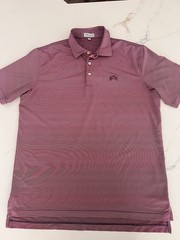 Peter Millar Crown Men Jubilee Performance Jersey Polo Navy/Primrose Size Large