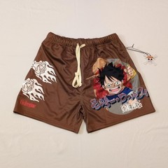 Civil Regime X One Piece Treasure Hunter Brown Mesh Shorts Size M