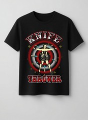 Knife Thrower Circus Staff Costume Vintage Carnival Theme T-Shirt