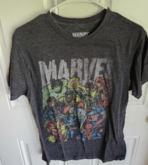 Marvel Comics Graphic T-Shirt Charcoal Grey Heather Mens Medium M