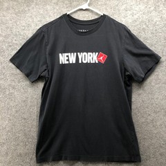 Air Jordan New York Graphic Tee Mens M Black Short Sleeve Cotton Jumpman Shirt