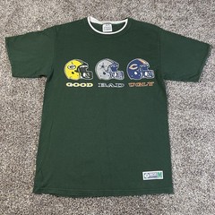 Vintage Size M The Good Bad Ugly NFL Graphic Packers Cowboys Bears Discus Shirt