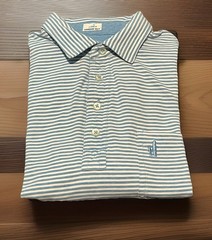 Johnnie-O Polo Shirt Men’s M Short Sleeve Hanging Out Striped