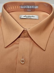 Amanti Men’s Dress Shirt Peach Color Slim Fit New
