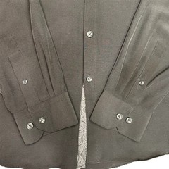 Michalsons Men’s Black Button Up Shirt Large Slim Fit No Iron Dress Fancy