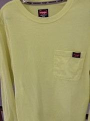 Yellow Wrangler long sleeve shirt size small. 65/35 poly/cotton.