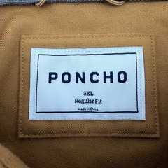 Poncho Western Shirt Men 3XL Brown Pearl Snap Long Sleeve Regular Fit Outdoor