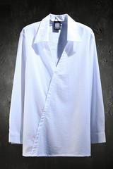 Mukha Mens Embroidered Linen Look Button Up Shirt Oversized Long Sleeve Fits