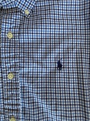Ralph Lauren Blue Gingham Button Down Shirt