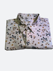 Sonoma Button-down shirt western, off-white base small flowers