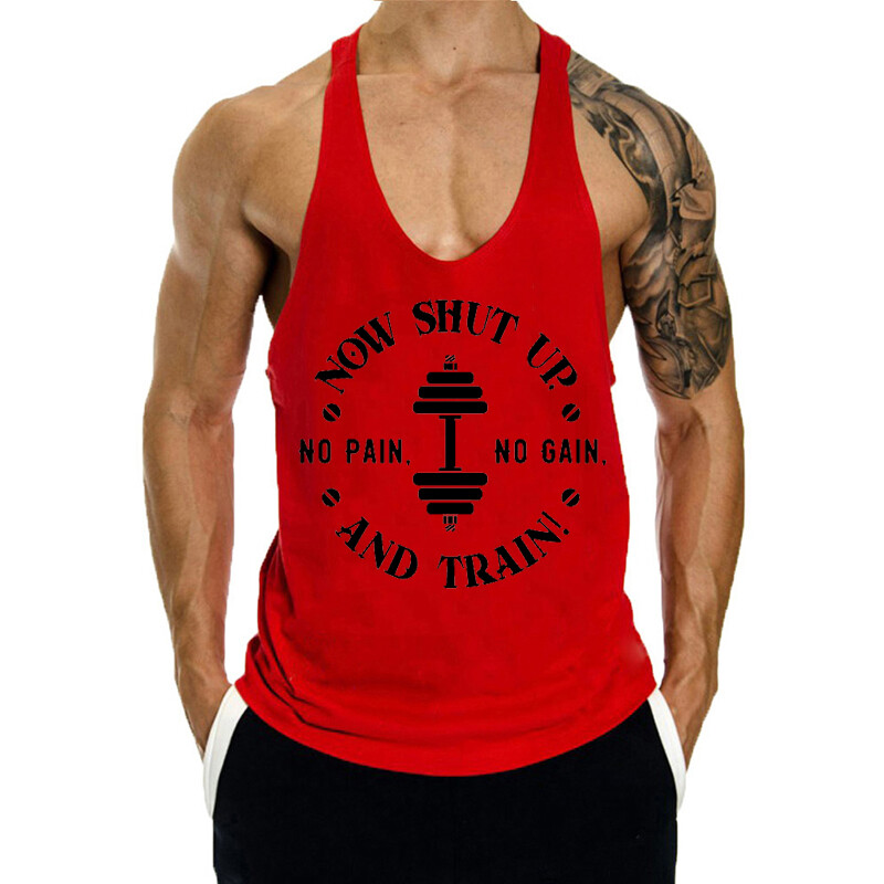 Men Tank Top Gym Tank Top Cotton fit bodybuilding tank top Vest Sport Clothing