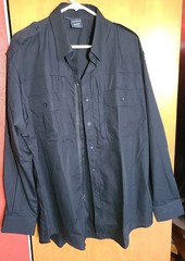Men’s Propper Men’s Tactical Dress Shirt Long Sleeve Large Reg Ripstop Zip F5312
