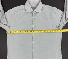 Canali Mens Dress Shirt Size 42 16.5 Gray Long Sleeve Made In Italy