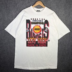 Vintage Houston Rockets Shirt Mens XL White 90s Starter 1995 NBA Basketball USA