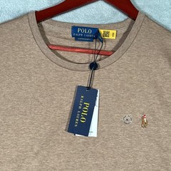 Polo Ralph Lauren Shirt Mens XL Brown Custom Slim Fit Classics Pony Logo Tee