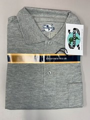 Men’s Pique Polo Shirt With Left Chest Pocket, Heather Grey