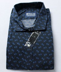 MTailor Men’s Long Sleeve Floral Button-Down Shirt CA4 Navy See Description