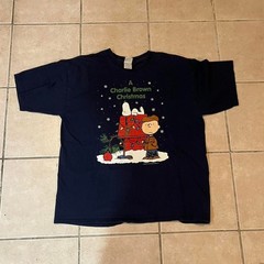 Peanuts Men’s Navy and Blue T-shirt