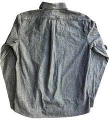 Gustin Shirt Mens 2XL Button-Down Dark Gray Lightweight Denim Long Sleeve