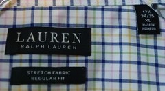 Lauren Ralph Lauren Plaid Button Up Shirt Mens XL Stretch Classic Fit