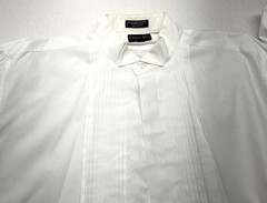 Christian Dior Monsieur Men’s 16.5 35 White Tuxedo Shirt Pleated Formal USA