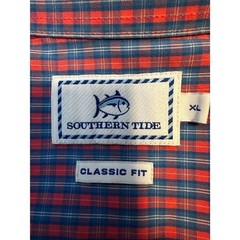 Southern Tide Mens XL Classic Fit 100% Cotton Button Down Shirt Pink Blue Check