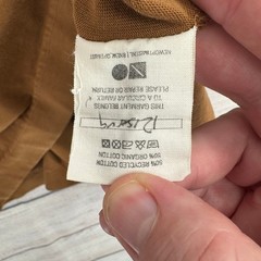 New Optimist Pocket T-Shirt Mens Size 4 Brown Recycled Organic Cotton Boxy Fit