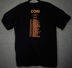 COIN Dreamland Tour 2020 M Black Band Tee Shirt 20″ W X 27.5″ L Double Sided