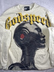 Godspeed Men’s White Long Sleeve Out Of Many One Graphic Logo T-Shirt Size XL