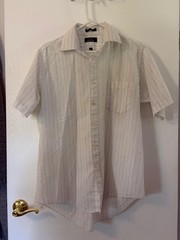 Sears Men’s Store Vintage size 16 white short sleeve button up top
