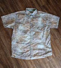 Mens Pete Huntington Handcrafted Batik Shirt XL Short Sleeve Button Up Bali