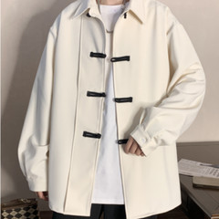 Men Chinese Style Shirt Retro Frog Button Thin Coat Ethnic Jacket Fashion Daily